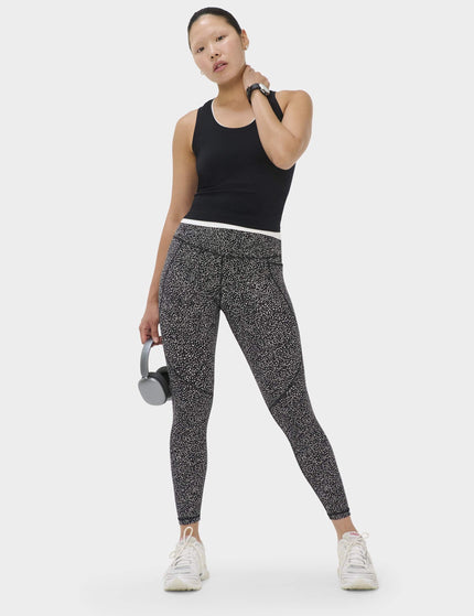 Sweaty Betty Power 7/8 Gym Leggings - Black Micro Dot Printimages6- The Sports Edit