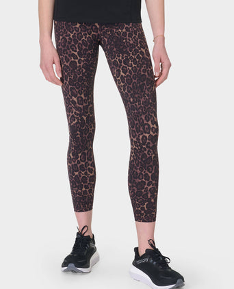 Power 7/8 Gym Leggings - Brown Wild Leopard Print