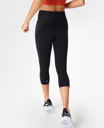 Power Cropped Gym Leggings - Black