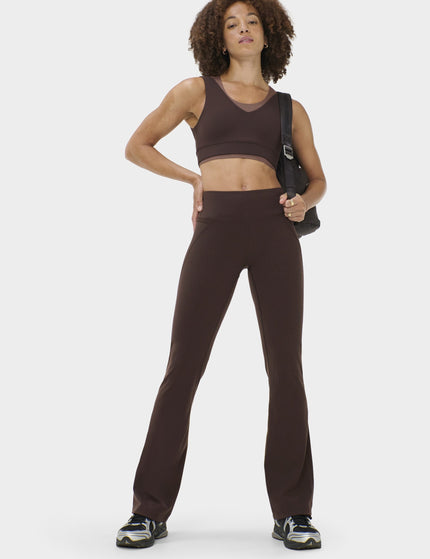 Sweaty Betty Power Gym Flared Leggings - Espresso Brownimages7- The Sports Edit