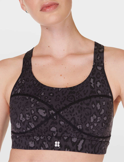 Sweaty Betty Power Medium Support Sports Bra - Black Luxe Leopard Printimages3- The Sports Edit