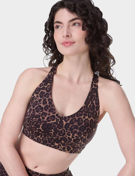 Sweaty Betty Power Pulse Bra - Brown Wild Leopard Printimages5- The Sports Edit
