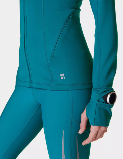 Sweaty Betty Pro Run Zip Up - Reef Teal Blueimages4- The Sports Edit