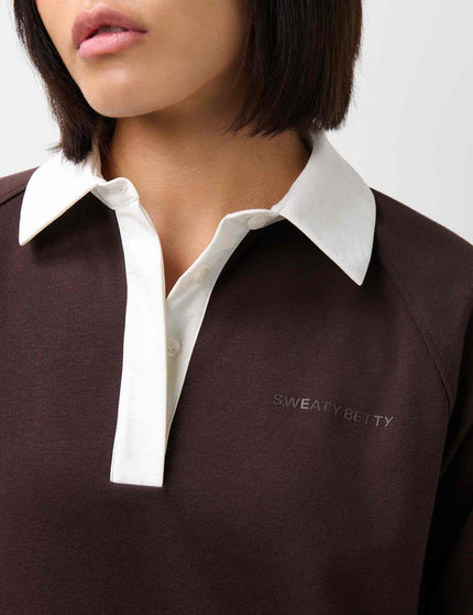 Sweaty Betty Revive Rugby Sweatshirt - Espresso Brownimages3- The Sports Edit