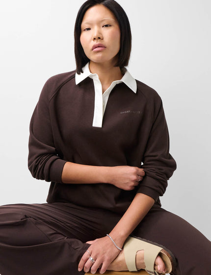 Sweaty Betty Revive Rugby Sweatshirt - Espresso Brownimages4- The Sports Edit