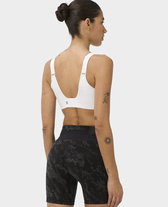 Runner's High High Support Sports Bra - White