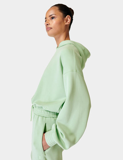 Sweaty Betty Sand Wash Cloud Weight Crop Hoody - Butter Greenimages1- The Sports Edit