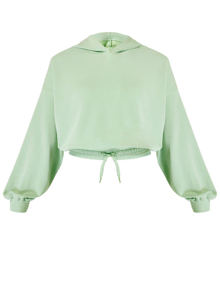 Sweaty Betty Sand Wash Cloud Weight Crop Hoody - Butter Greenimages4- The Sports Edit