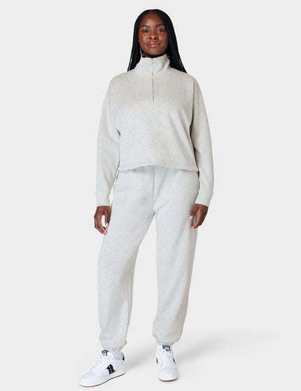 Sweaty Betty Sand Wash Funnel Neck Half Zip - Ice Grey Marlimages6- The Sports Edit