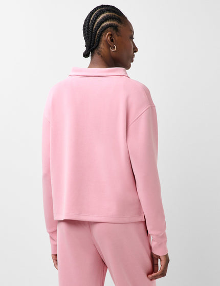 Sweaty Betty Sand Wash Half Zip Crop Sweatshirt - Deco Pinkimages2- The Sports Edit