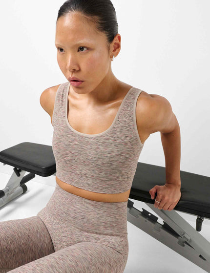 Sweaty Betty Seamless Space Dye Scoop Bra - Almond Beigeimages3- The Sports Edit