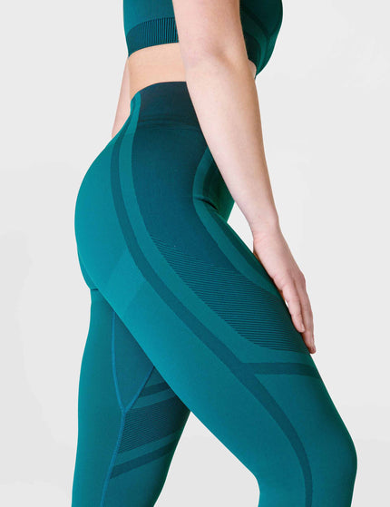 Sweaty Betty Silhouette Sculpt Seamless Workout Leggings - Reef Teal Blue/Navy Blueimages3- The Sports Edit