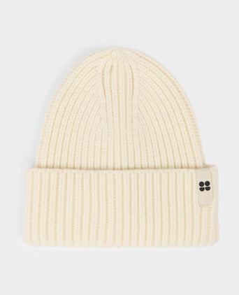 Soft Cloud Knitted Beanie - Lily White