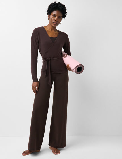 Sweaty Betty Soft Flow Studio Wear Your Way Long Sleeve Top - Espresso Brownimages5- The Sports Edit