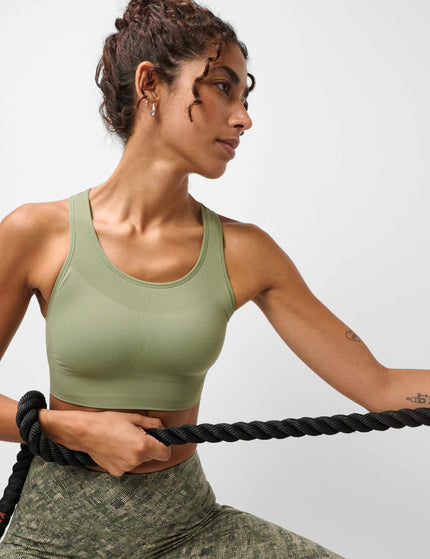 Stamina Seamless Sports Bra - Bracken Green