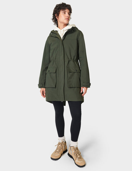 Sweaty Betty Stride Waterproof Parka - Dark Forest Greenimages6- The Sports Edit