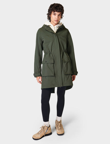 Sweaty Betty Stride Waterproof Parka - Dark Forest Greenimages8- The Sports Edit