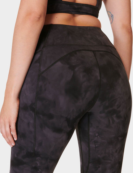 Sweaty Betty Super Soft 7/8 Yoga Leggings - Black Spray Dye Printimages4- The Sports Edit