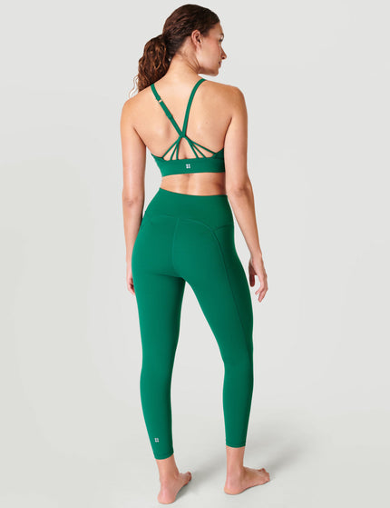 Sweaty Betty Super Soft Strappy Back Bra Colour Theory - Peaceful Greenimages4- The Sports Edit