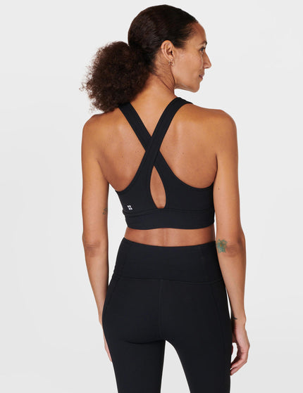 Sweaty Betty Super Soft Ultra-Lite Wrap Light support sports bra - Blackimages2- The Sports Edit