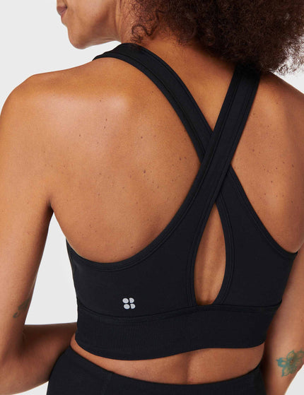 Sweaty Betty Super Soft Ultra-Lite Wrap Light support sports bra - Blackimages4- The Sports Edit