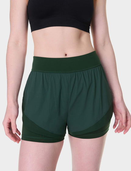 Sweaty Betty Tempo Run Shorts - Cedar Greenimages1- The Sports Edit