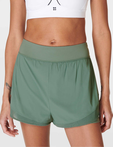Sweaty Betty Tempo Run Shorts - Cool Forest Greenimages2- The Sports Edit