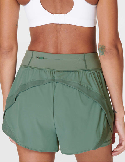 Sweaty Betty Tempo Run Shorts - Cool Forest Greenimages4- The Sports Edit