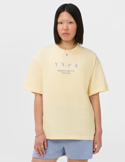 Sweaty Betty Tennis Graphic T-Shirt - Blue Tennis Ladies Printimages1- The Sports Edit