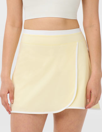 Tennis Skort - Butterscotch Yellow/White