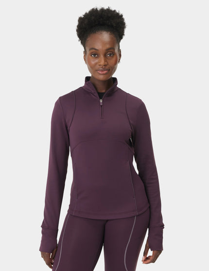 Sweaty Betty Therma Half Zip Midlayer - Neptune Purpleimages1- The Sports Edit