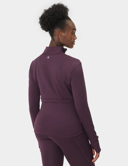 Sweaty Betty Therma Half Zip Midlayer - Neptune Purpleimages2- The Sports Edit