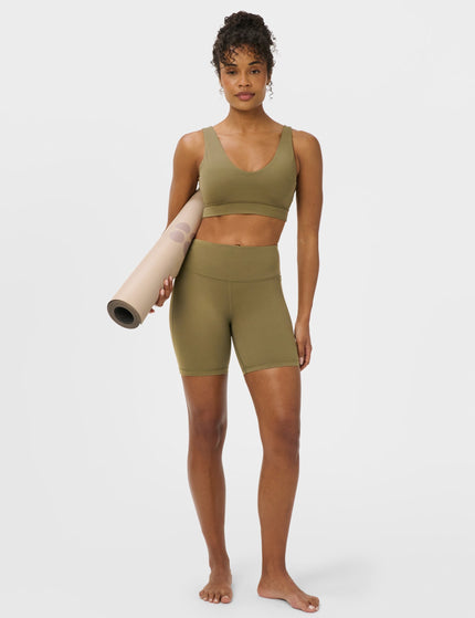 Sweaty Betty Ultimate Studio Voop Light Support Sports Bra - Khaki Brownimages5- The Sports Edit
