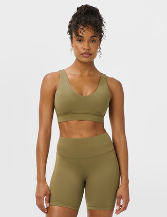 Ultimate Studio Voop Light Support Sports Bra - Khaki Brown