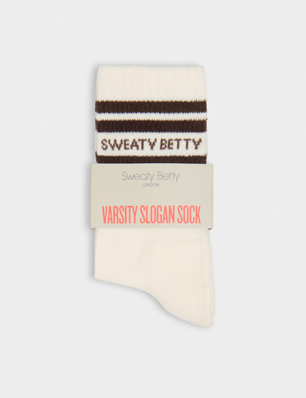 Sweaty Betty Varsity Slogan Socks - Espresso Brownimages2- The Sports Edit