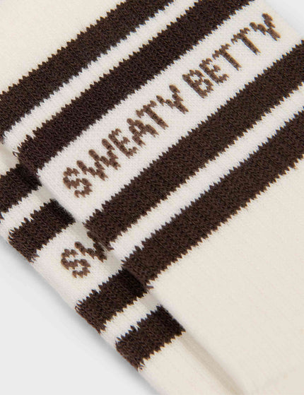 Sweaty Betty Varsity Slogan Socks - Espresso Brownimages3- The Sports Edit