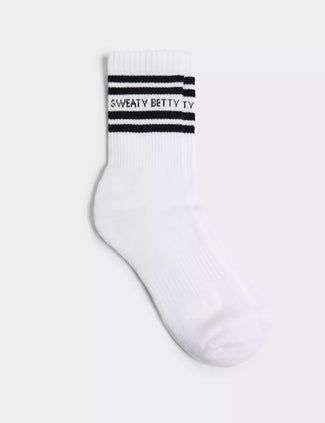 Varsity Slogan Socks - White/Black