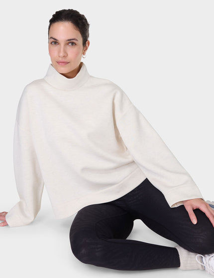 Sweaty Betty Wind Down Funnel Neck Sweatshirt - White Marlimages6- The Sports Edit