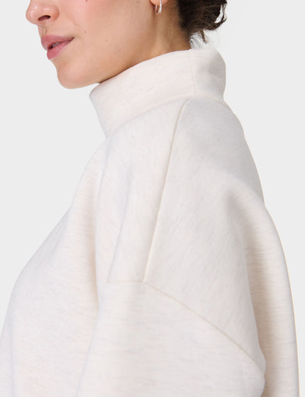 Sweaty Betty Wind Down Funnel Neck Sweatshirt - White Marlimages3- The Sports Edit