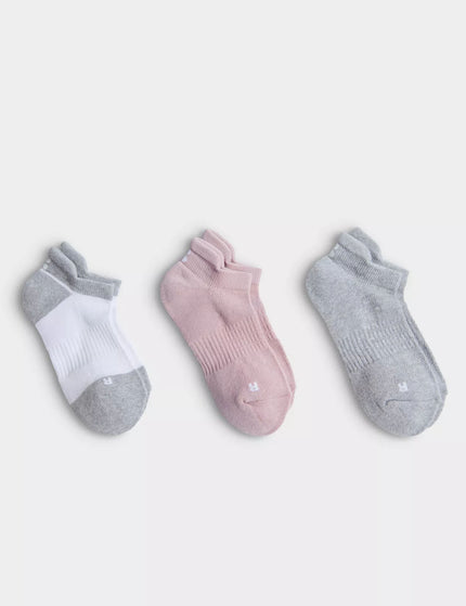 Sweaty Betty Workout Trainer Socks 3 Pack - Light Grey Marlimages1- The Sports Edit