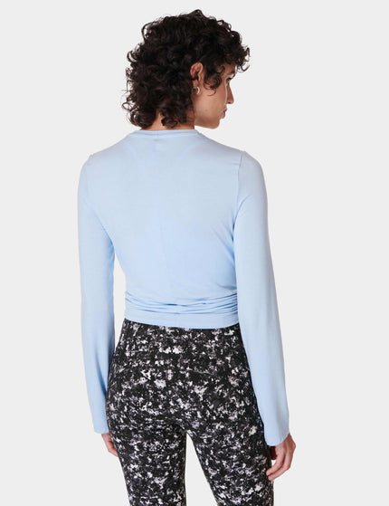 Sweaty Betty Wrap Front Long Sleeve Top - Breeze Blueimages2- The Sports Edit