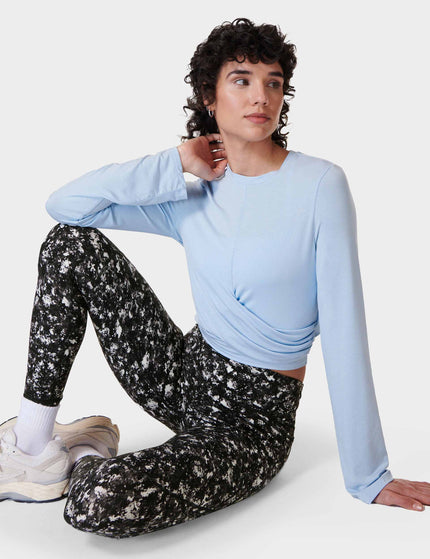 Sweaty Betty Wrap Front Long Sleeve Top - Breeze Blueimages5- The Sports Edit