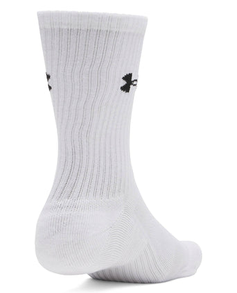 Performance Cotton 3-Pack Crew Socks - White/Ultimate Black