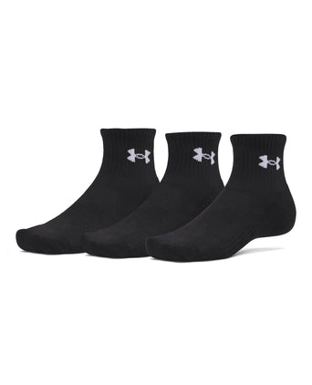 Performance Cotton 3-Pack Quarter Socks - Ultimate Black/White