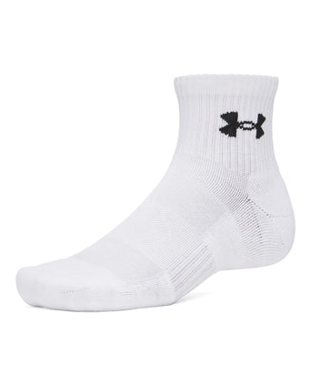 Performance Cotton 3-Pack Quarter Socks - White/Ultimate Black