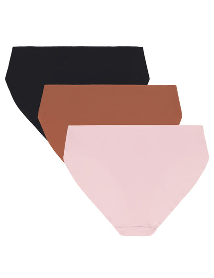 Under Armour Pure Stretch 3-Pack No Show Bikini - Prime Pink/Sequoia/Blackimages2- The Sports Edit