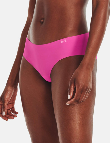 Under Armour Pure Stretch Hipster 3-Pack - Pink Elixir/Halo Grayimages2- The Sports Edit