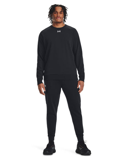 Under Armour Rival Fleece Crew - Black/Whiteimages4- The Sports Edit