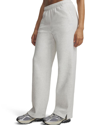Rival Fleece Straight Leg Pants - Distant Grey Light Heather/White