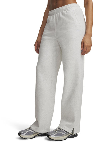 Under Armour Rival Fleece Straight Leg Pants - Distant Grey Light Heather/Whiteimages1- The Sports Edit